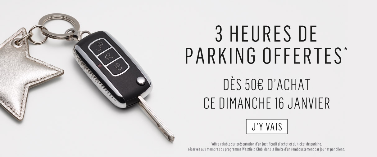 Parking offert dès 50€ d'achats